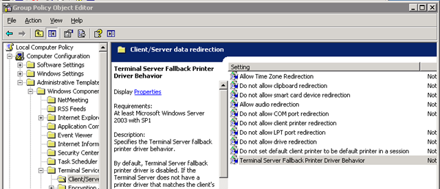 Terminal Server and Printer Redirection - Microsoft Community Hub