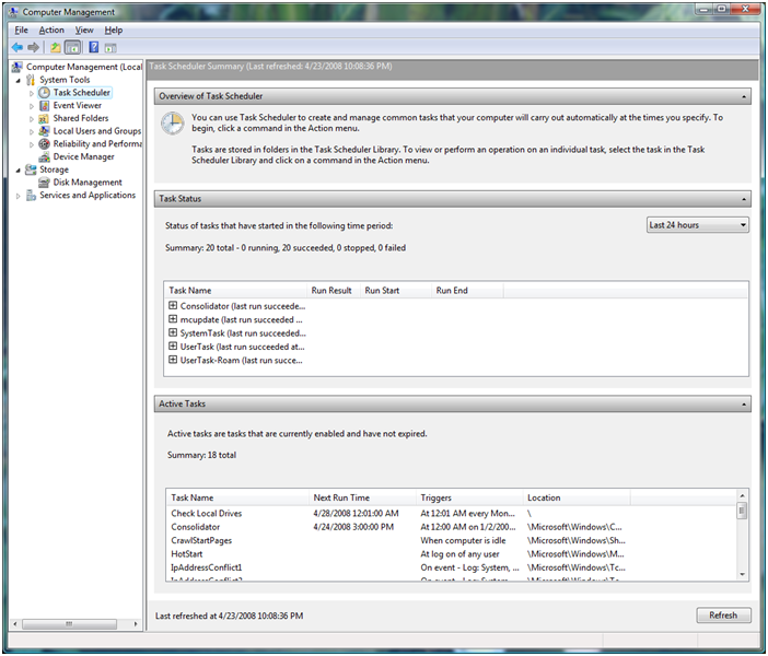 Task Scheduler Changes in Windows Vista and Windows Server 2008 ...