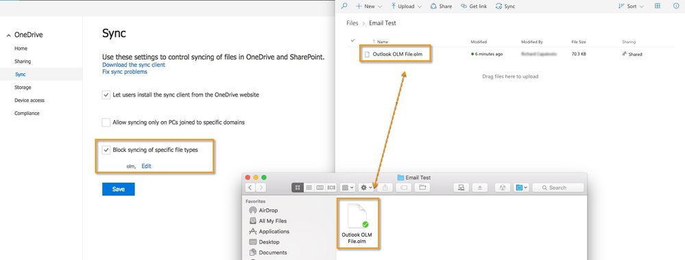 Block .olm file test