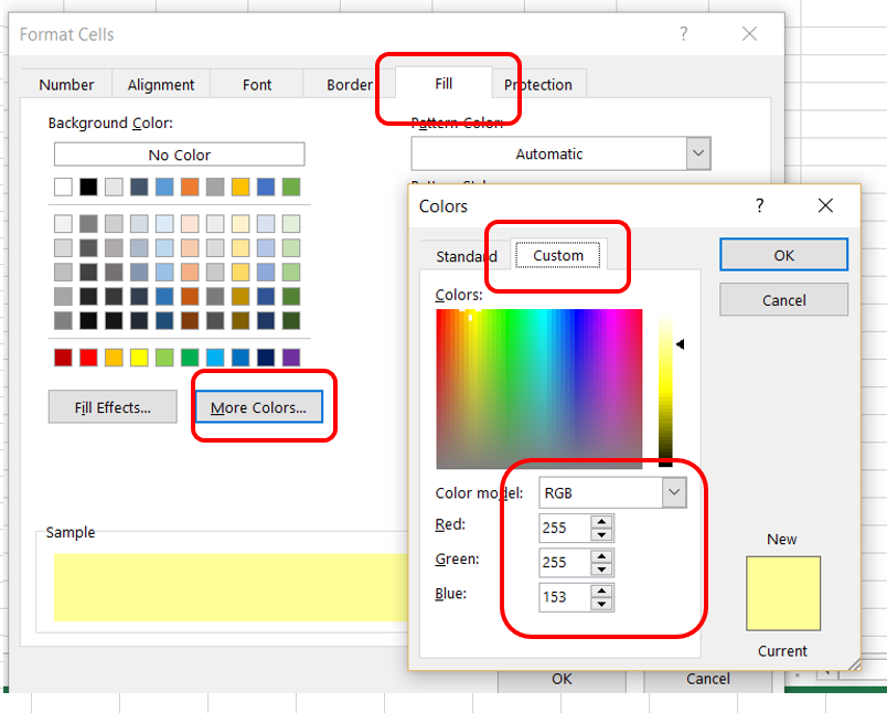 How do you determine the Background Color of a cell? - Microsoft Tech  Community