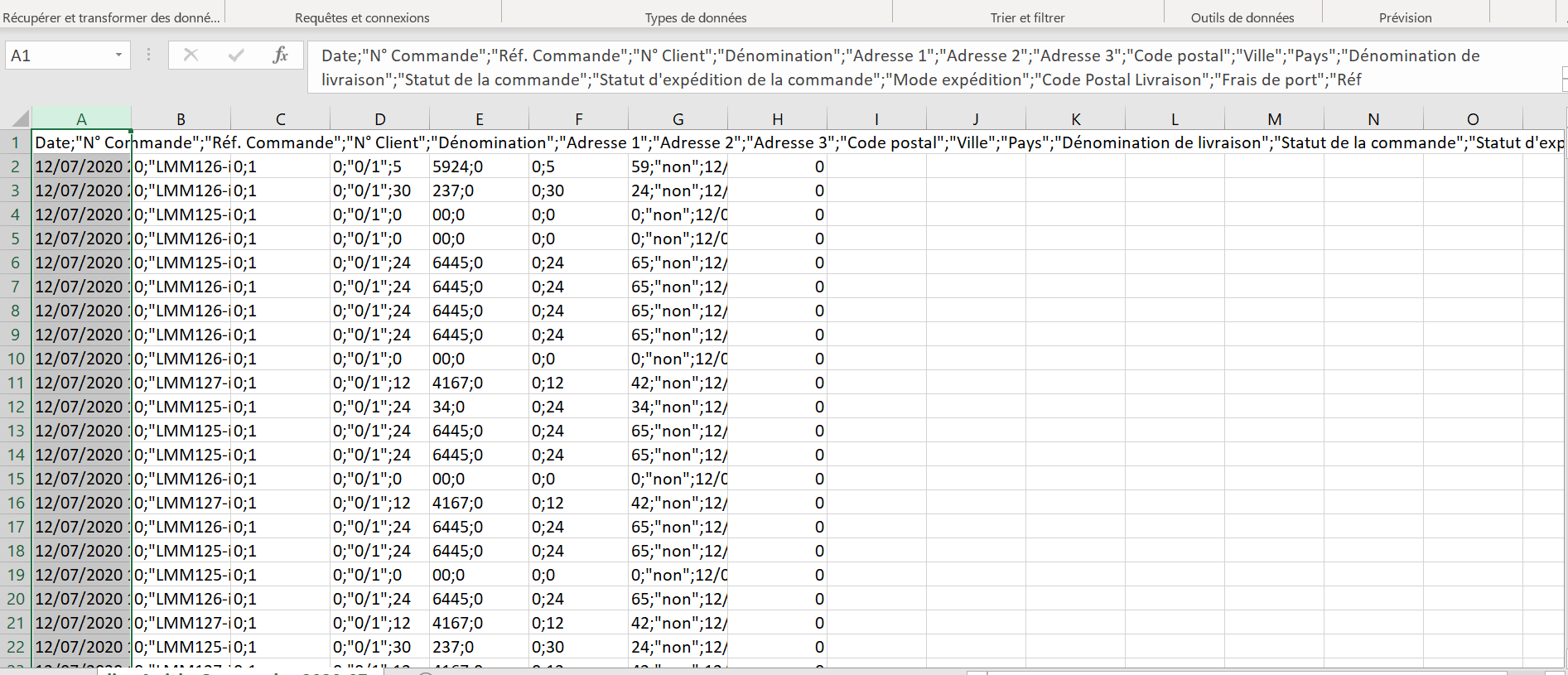 EXCEL n'ouvre pas bien mon document CSV | Microsoft Community Hub