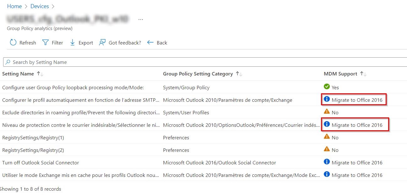 Group Policy analytics and MDM support | Microsoft Community Hub