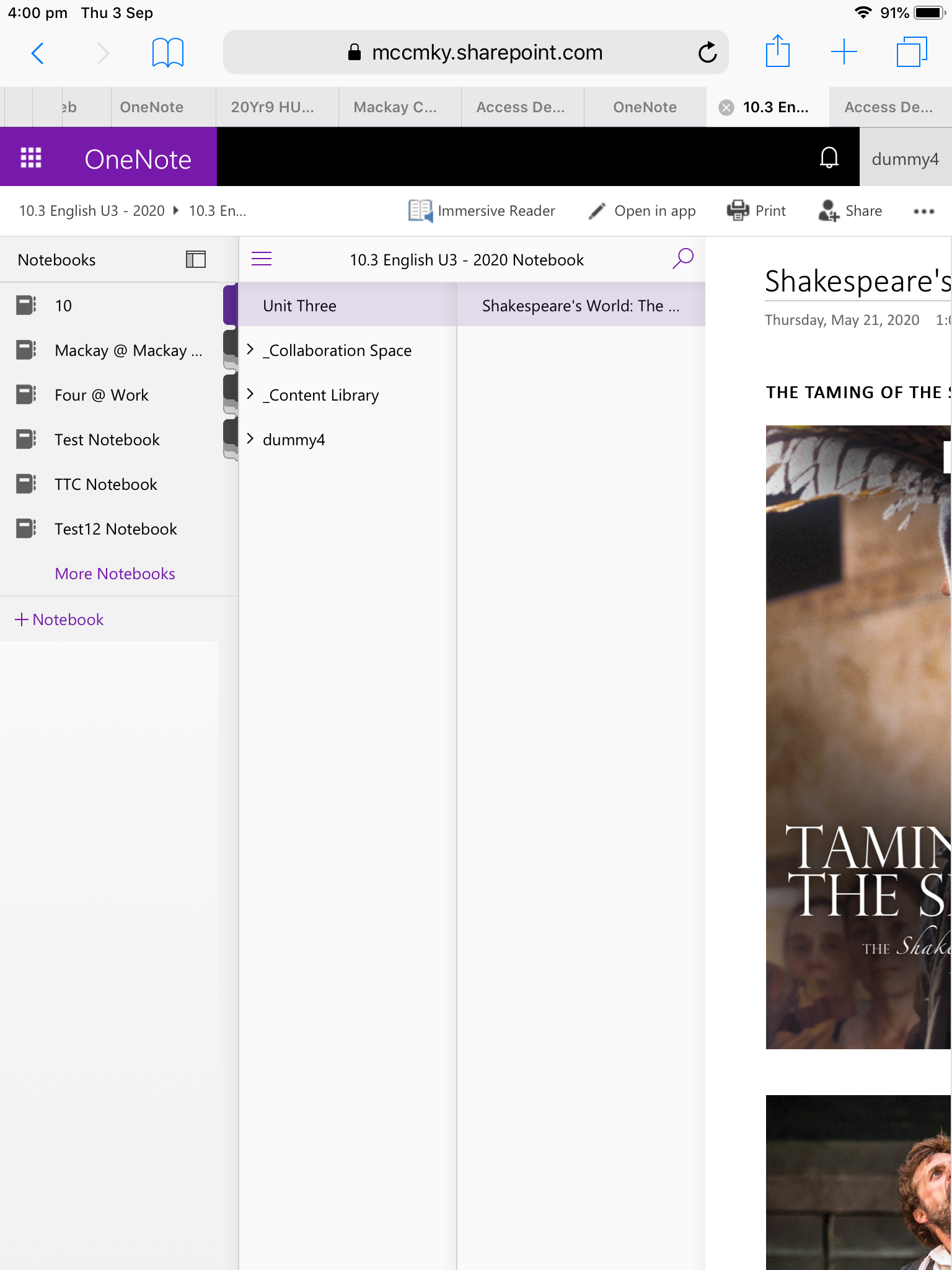 Onenote App on iPad wont sync student section Microsoft Community Hub