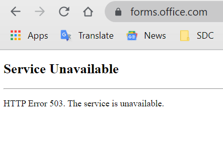 Microsoft Forms Outage | Microsoft Community Hub
