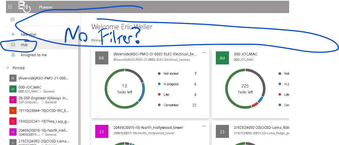 Planner "Hub" - No Filter to jump to Plans(Web Version)? | Microsoft ...