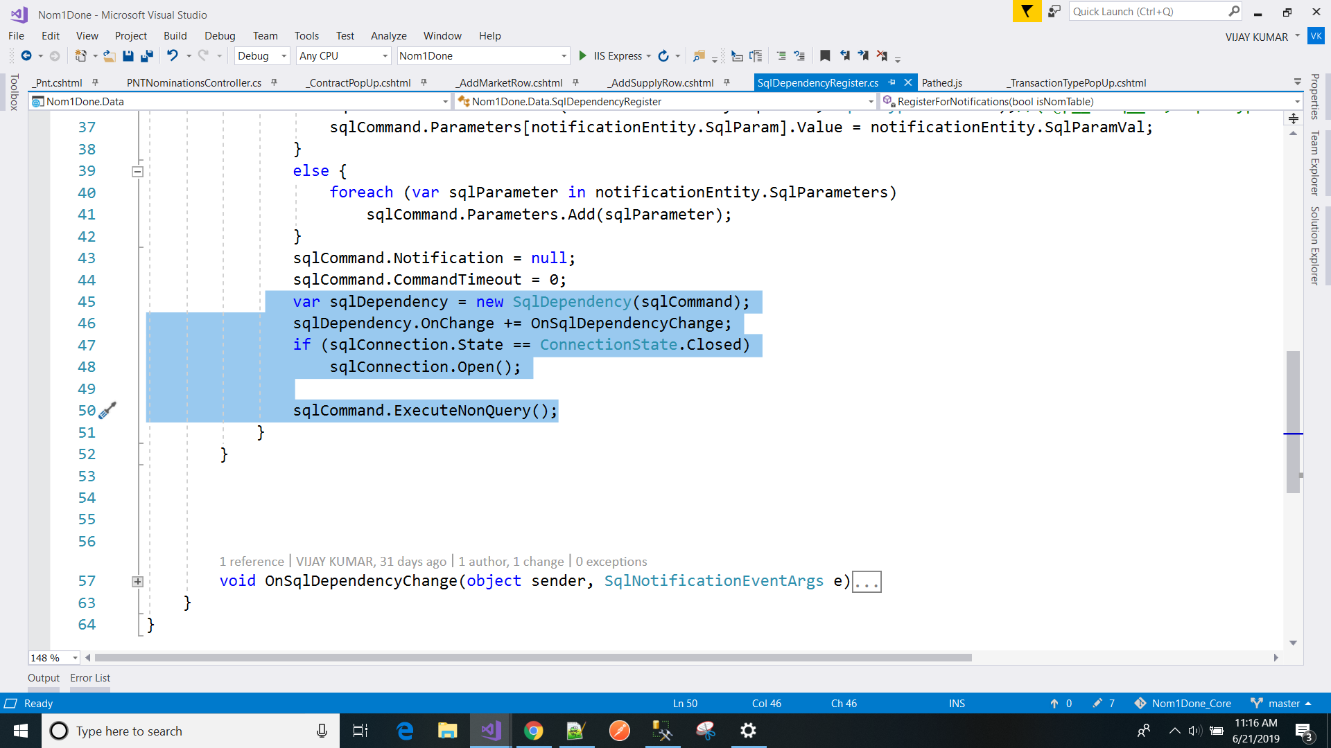 Issue with SQLDependency to fire Notifications for Multiple Tables ...