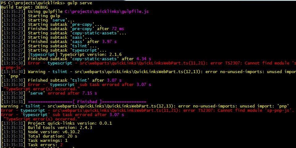 SPFx with jquery & sp-pnp-js: definitive project start activity ...