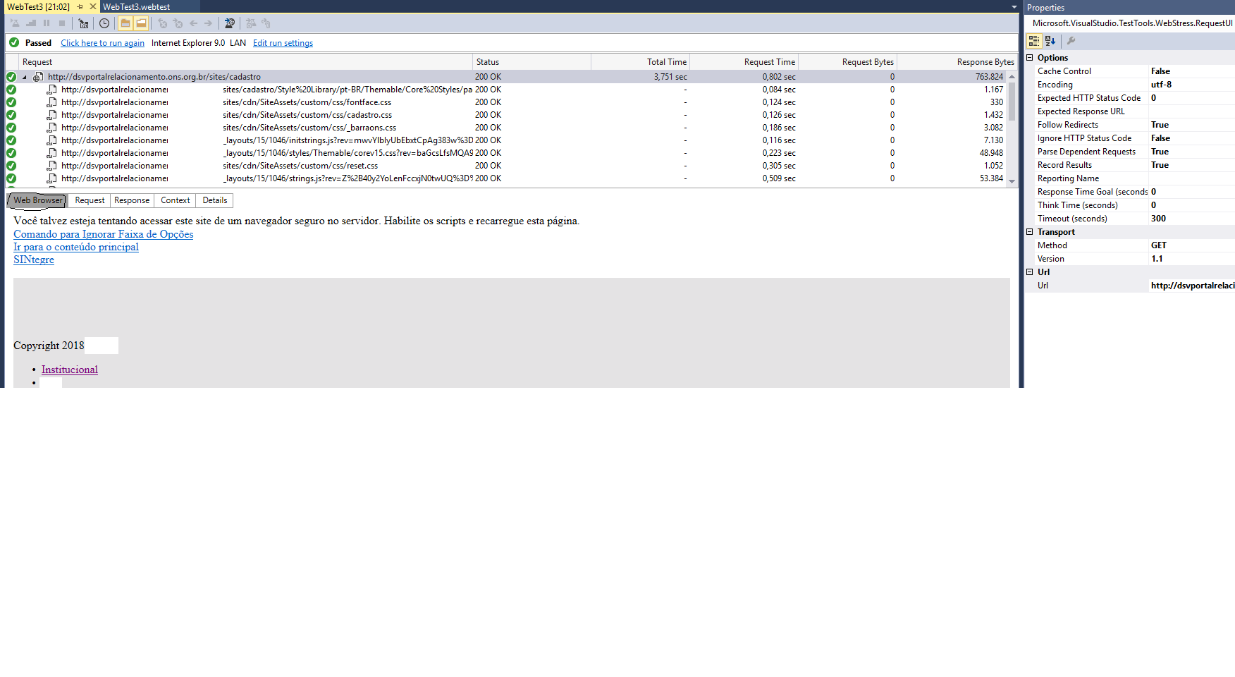 Problem Visual Studio Load Test in SharePoint Site | Microsoft ...
