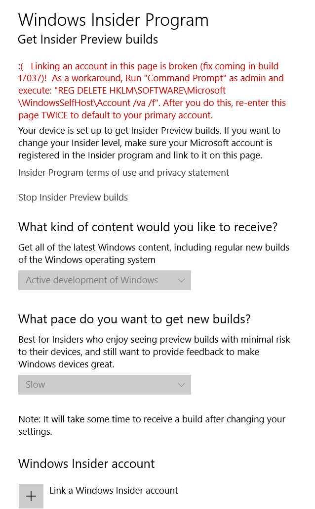 Windows Insider Program Removaal | Microsoft Community Hub