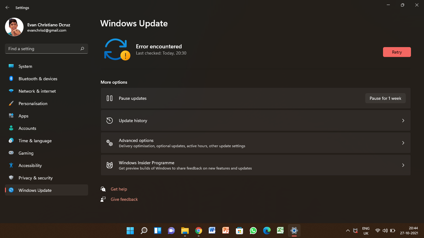 Update issue | Microsoft Community Hub