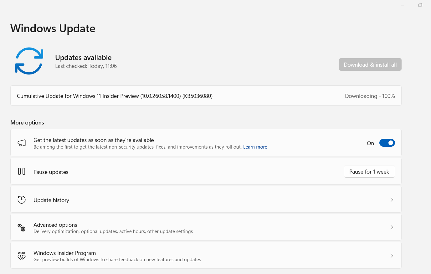 Cumulative Update for Windows 11 Insider Preview (10.0.26058.1400 ...