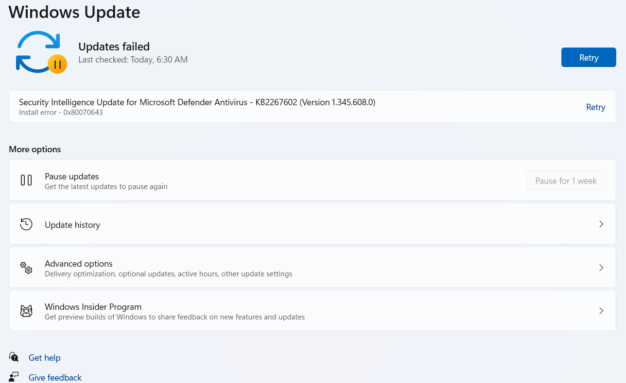 Security Intelligence Update for Microsoft Defender Antivirus Install ...