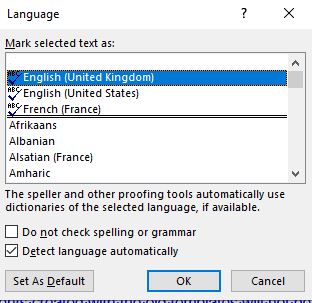 Word - language - UK/US English | Microsoft Community Hub