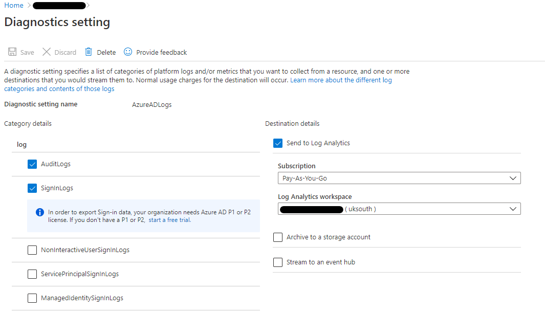 SignInLogs are not showing in Log Analytics / Azure Monitor | Microsoft ...