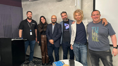 Some of the community gathering in Wellington for the New Zealand Business Applications Summit 2023, including Microsoft MVPs Rami Mounla and Linn Zaw Win.