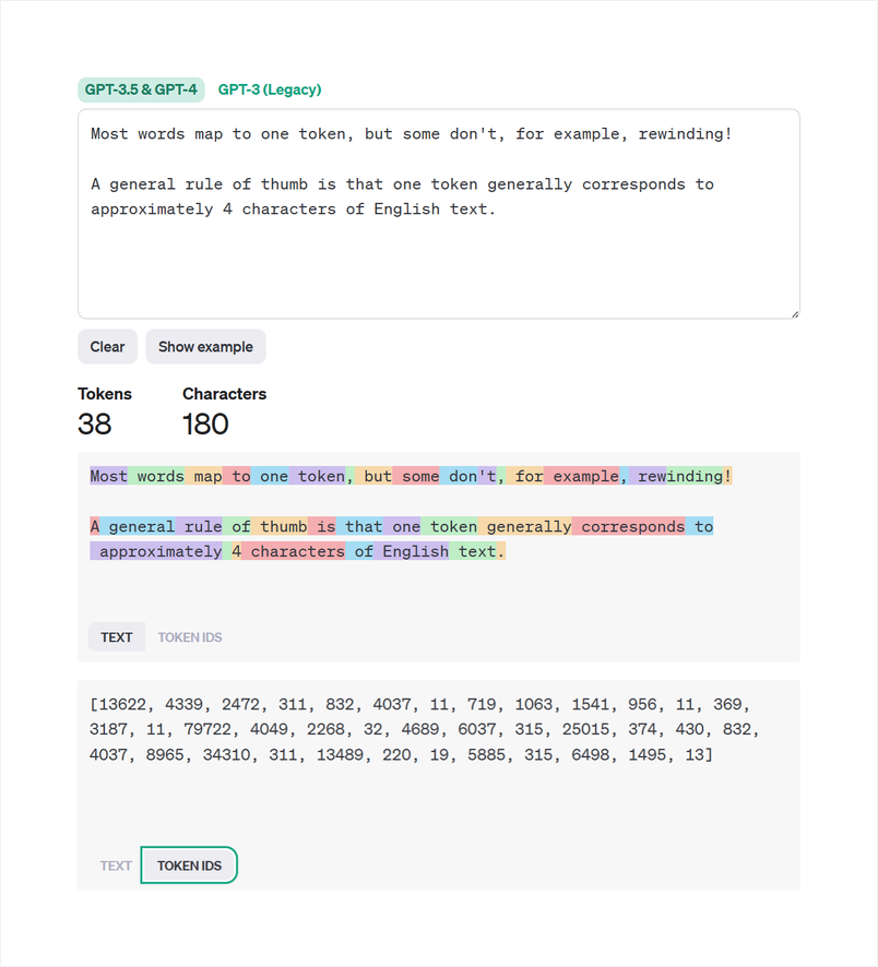 Showcasing how tokenization works for processing and generation in large language models (LLMs)