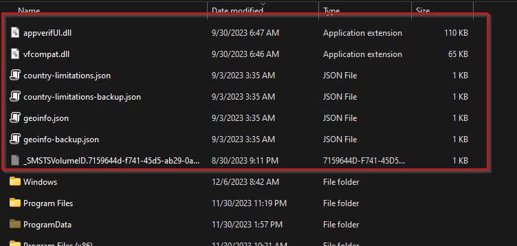 Geoinfo and Country Limitation Files on C:\ | Microsoft Community Hub