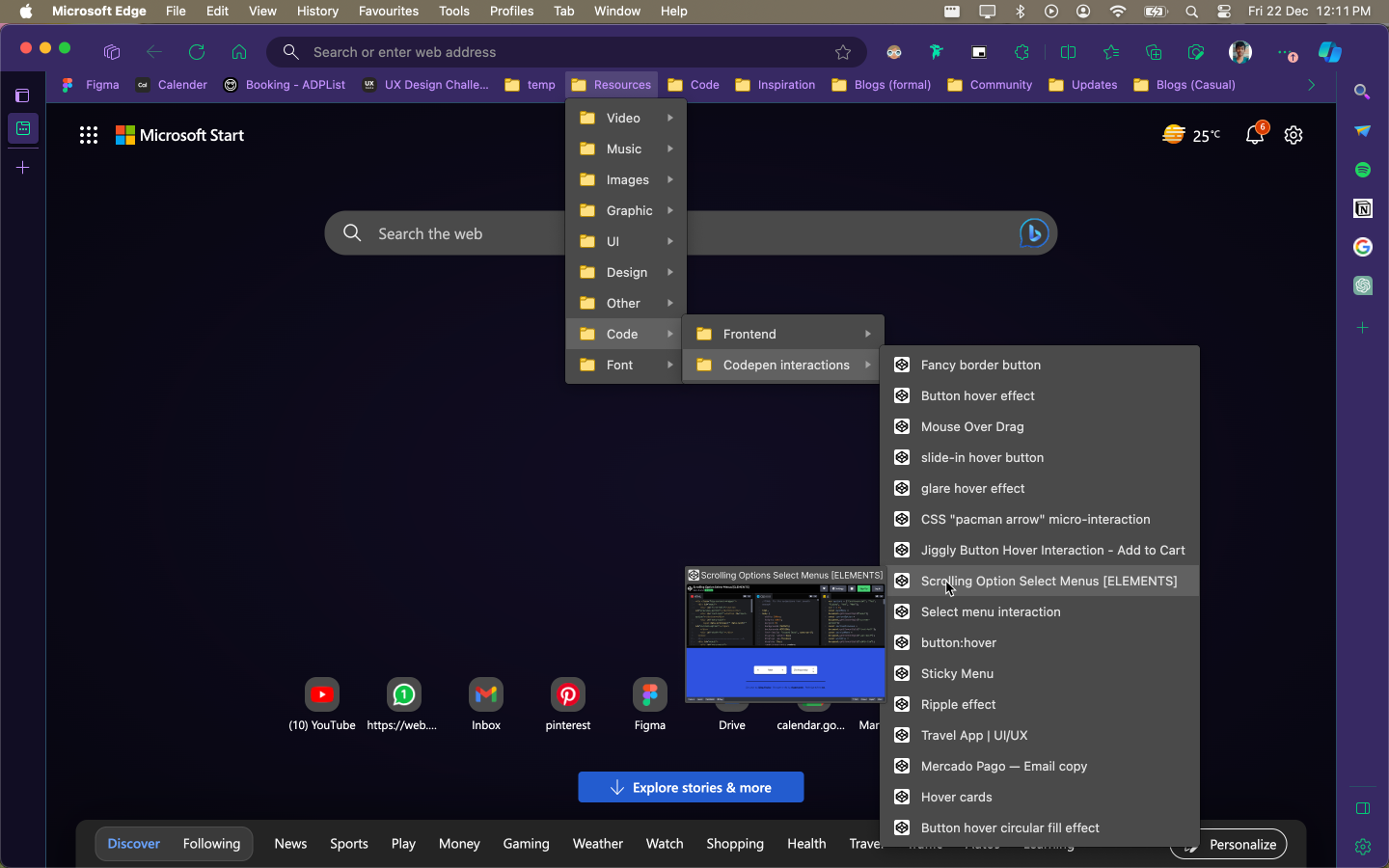 Bookmark UI suggestion | Microsoft Community Hub