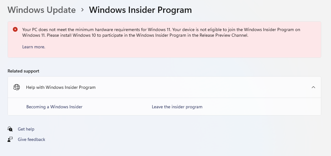 Having Trouble Installing The Preview Builds | Microsoft Community Hub