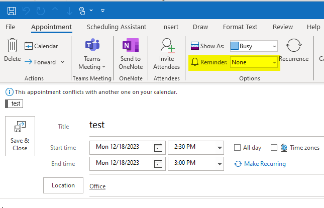 How to set reminder event SharePoint online | Microsoft Community Hub