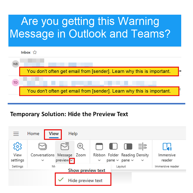 Warning Message in Outlook and Teams Chat: What's does this mean ...