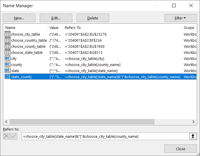 Name Manager: with additional lookup array