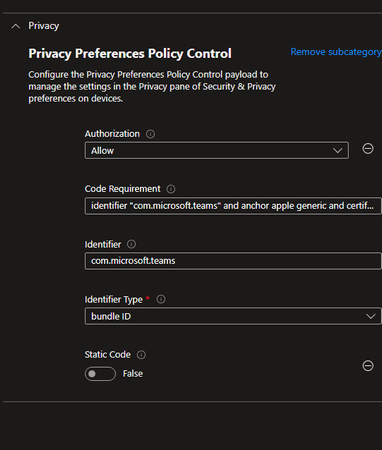 macOS - Privacy Preference Policy Controls - MDM Settings Catalog ...
