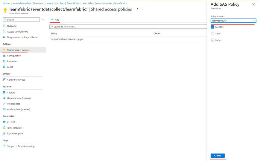 Azure Event hub policies creation.png