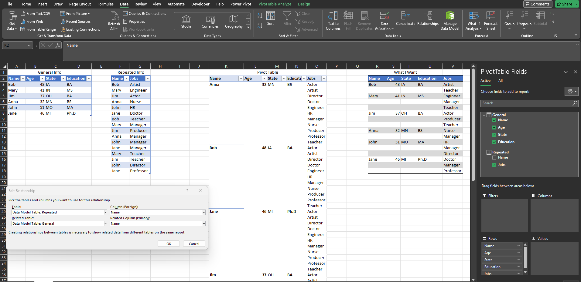 Pivot Table from Related Tables | Microsoft Community Hub