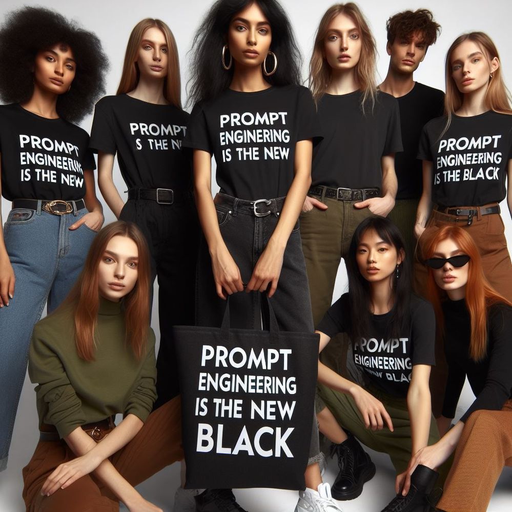 Prompt Engineering is new Black: Generated using Microsoft Designer