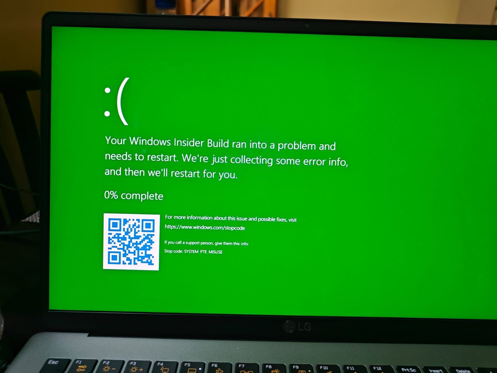 Could not update to Windows 11 Insider Preview 10.0.26058.1100 (ge ...