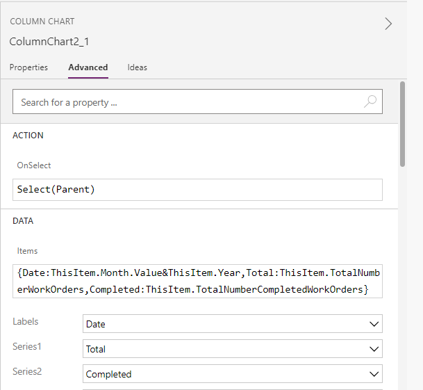 control the Power Apps ColumnChart Legend value | Microsoft Community Hub