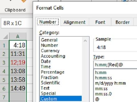 Formatting time | Microsoft Community Hub