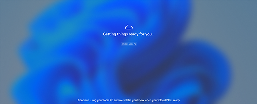 Screenshot of text indicating the Connection status on the connection screen.