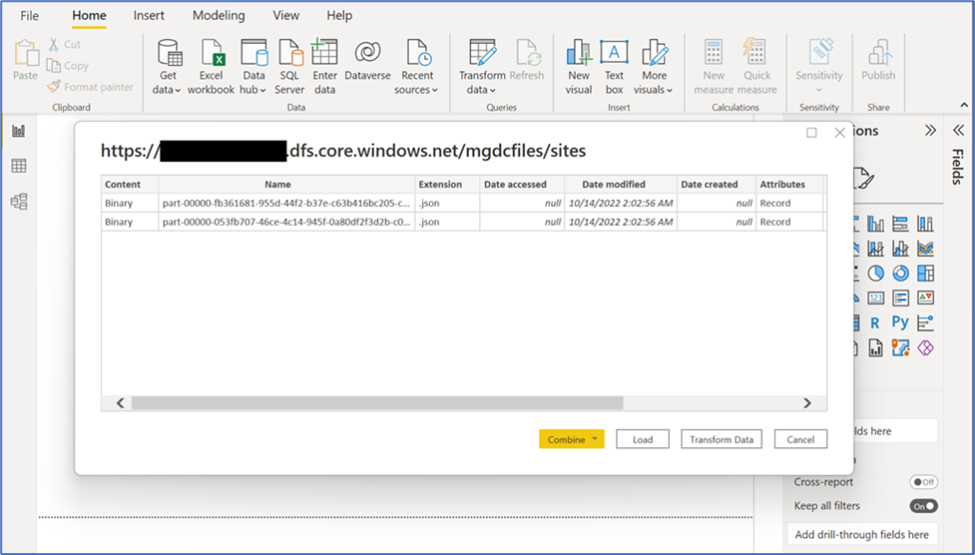 Importing JSON files in Power BI