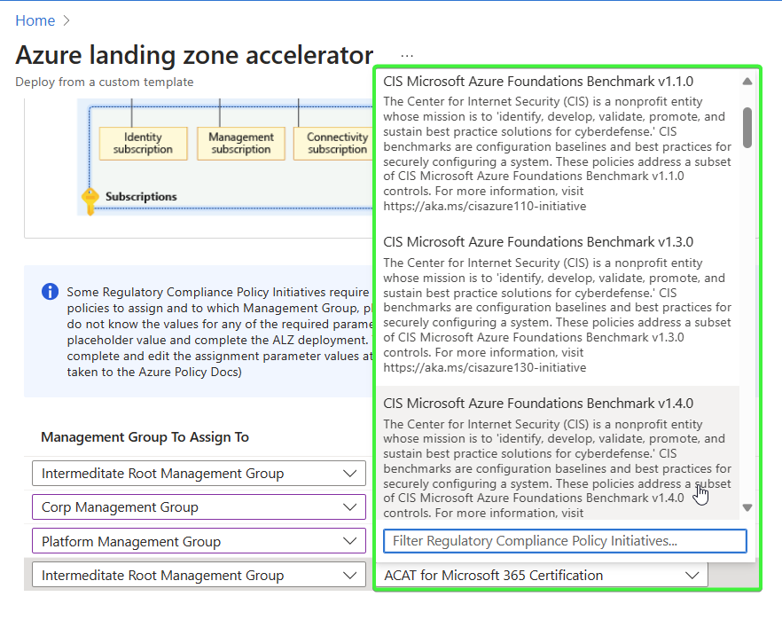 ALZ Regulatory Policy Selections selector.png