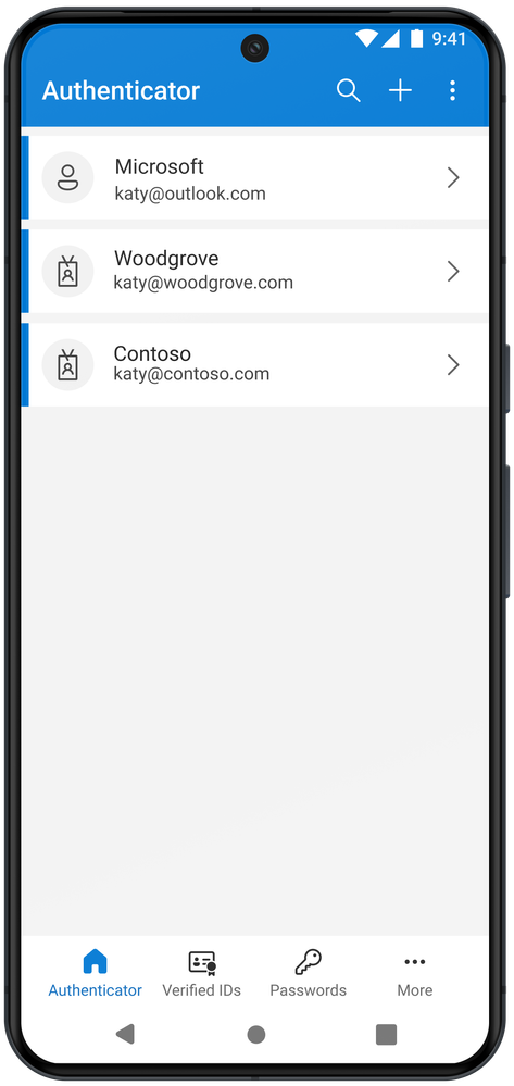Figure 1: Passkey in Microsoft Authenticator
