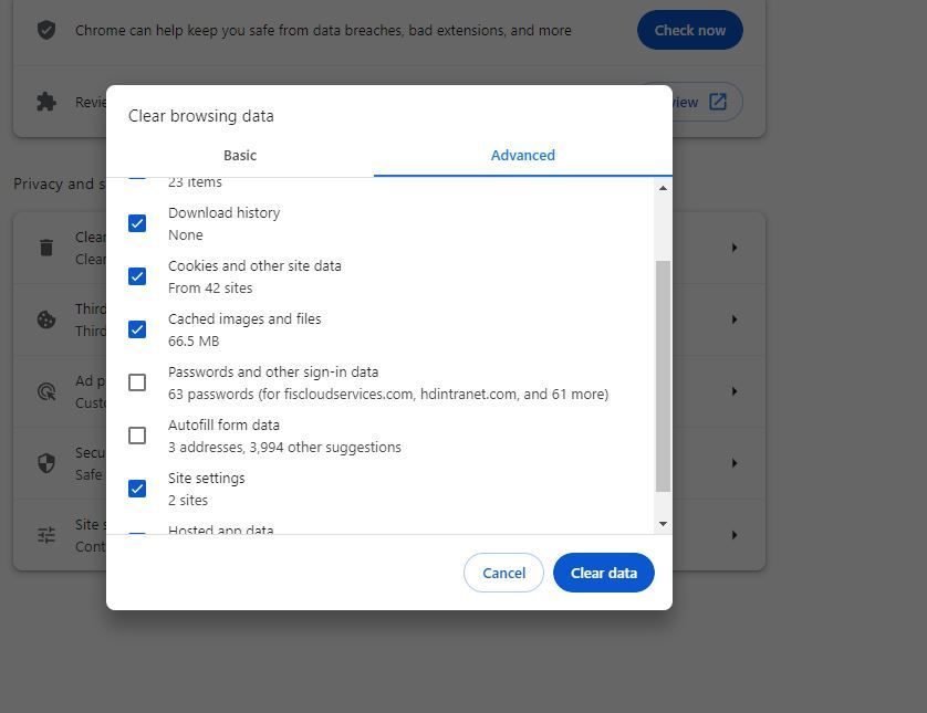 Clear browsing data - To Do list probelm.JPG