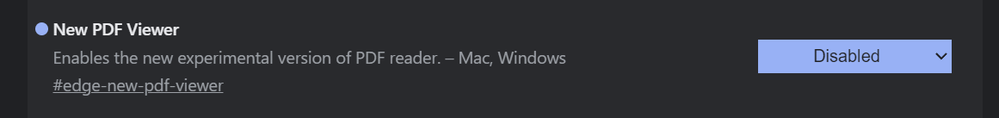Edge New PDF Viewer flag