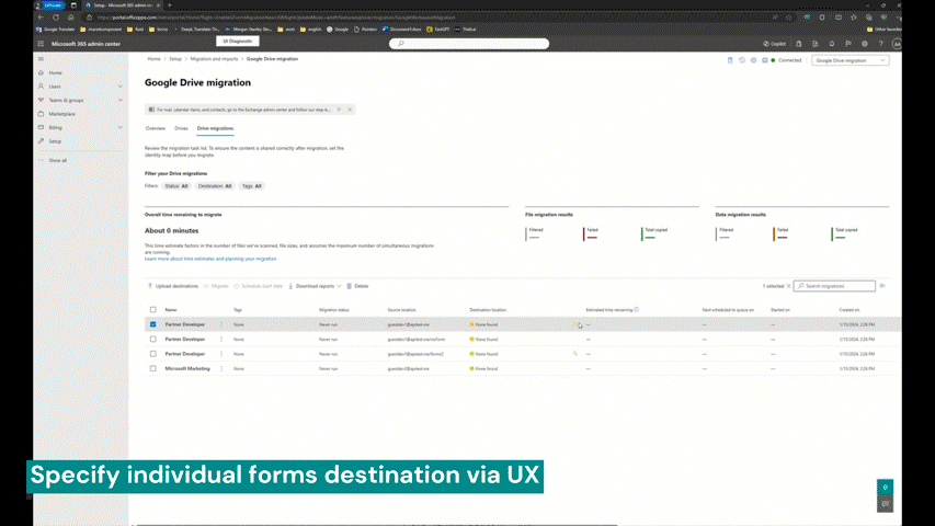 Google form migration