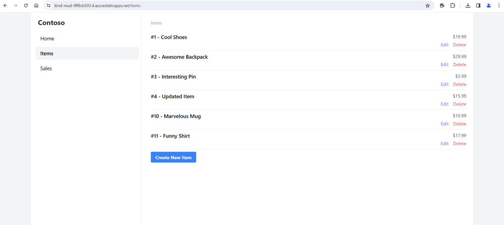 Screenshot of the full-stack e-commerce management application