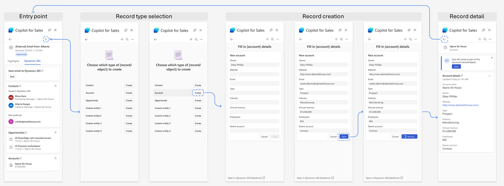 Create a new record by selecting the record type.