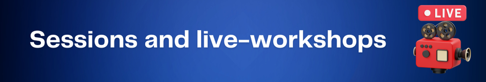 image with text "sessions and live-workshops"