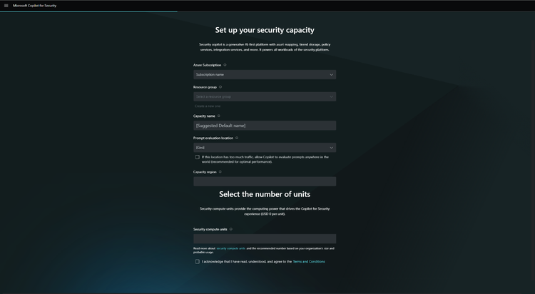 Figure 1: Provision SUCs in the Copilot for Security Portal