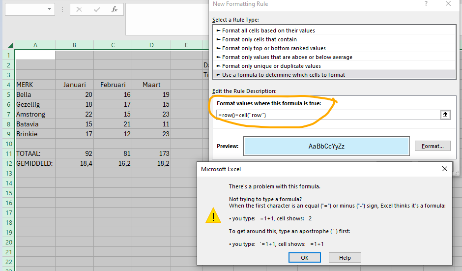 Highlight active row - wrong formula? | Microsoft Community Hub