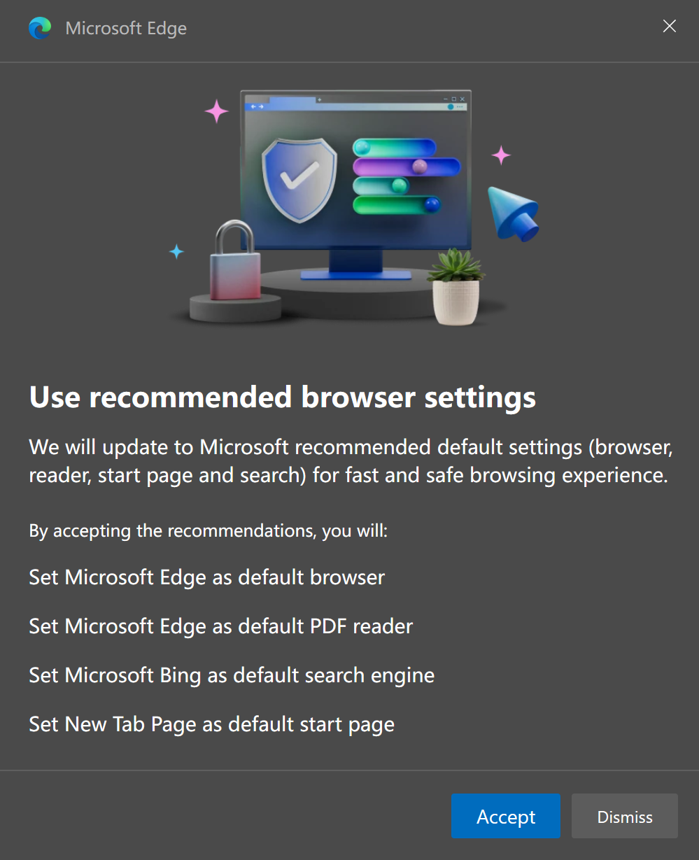 How to stop Edge from occasionally popup this setting? | Microsoft ...
