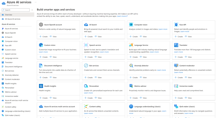 Get Started Guide with Azure AI Services and Open AI Deployments and Models
