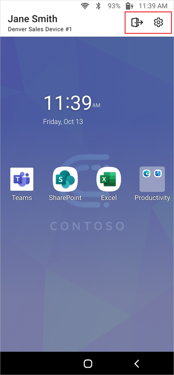 Screenshot of the new top bar user interface element depicts user credentials and a sign out button.