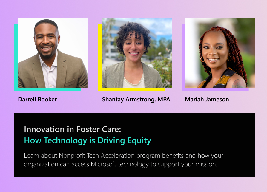 LinkedIn Live webinar image featuring speaker headshots for Darrell Booker, Shantay Armstrong, and Mariah Jameson.