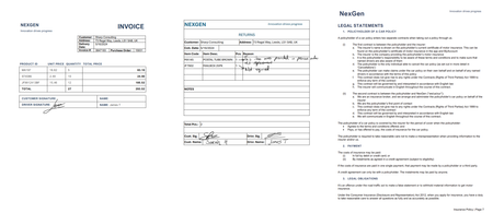 Three example document scenarios for evaluating AI models in document data extraction